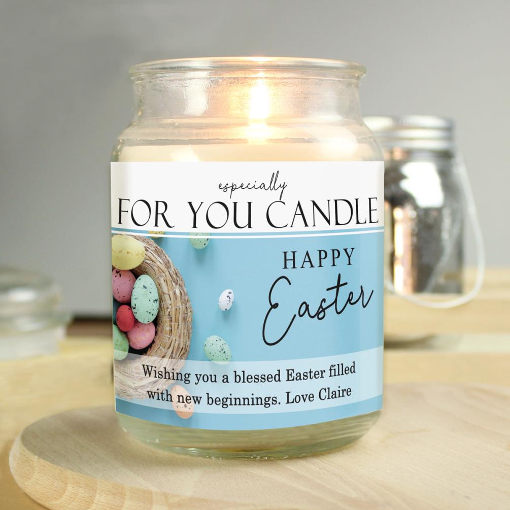 Personalised Especially For You Happy Easter Large Scented Jar Candle Extra Image 1